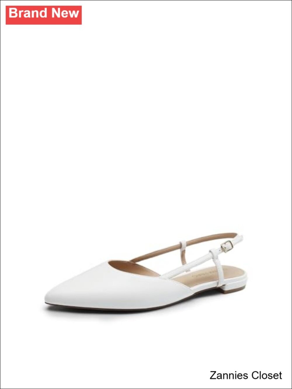 ✨ DREAM PAIRS Women's Slingback Dress Ballet Flats Pointed Toe Faux Leather